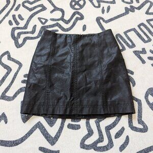 Free People Leather-Style Faux Leather Skirt Size 0